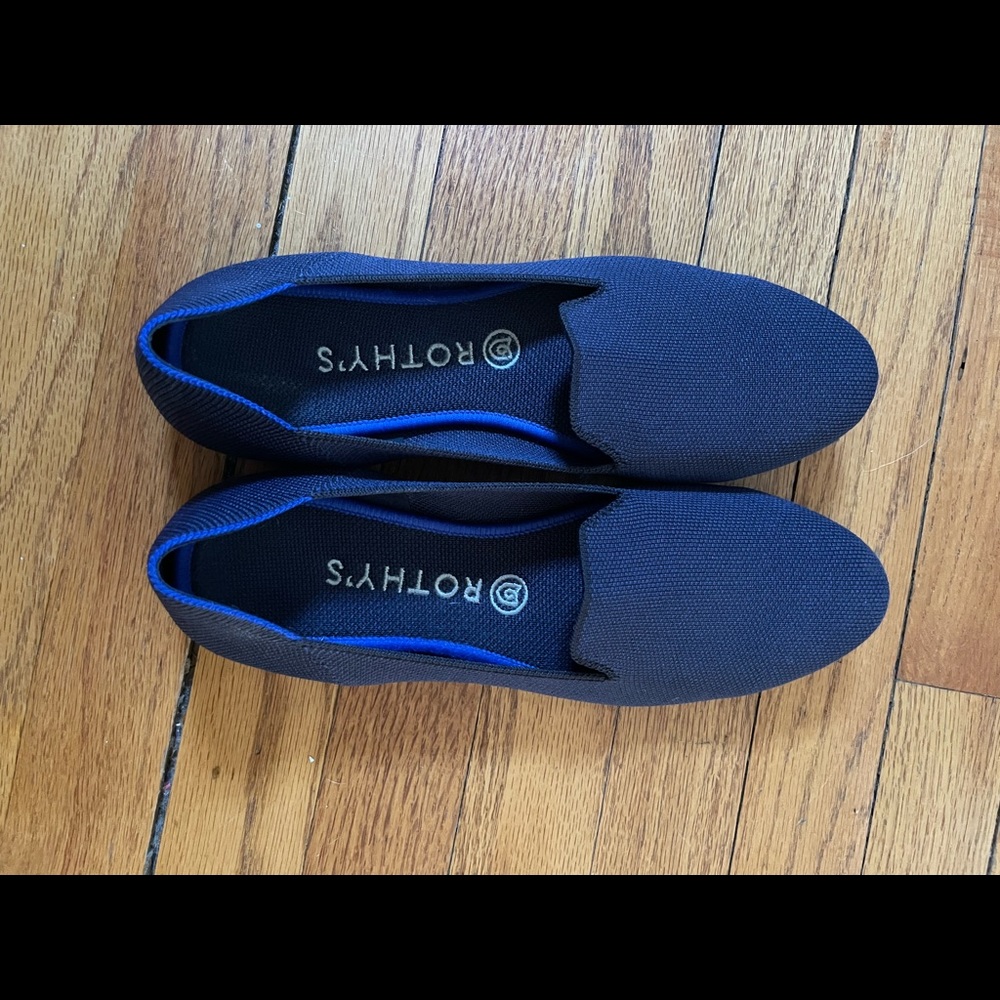 Rothys navy loafer